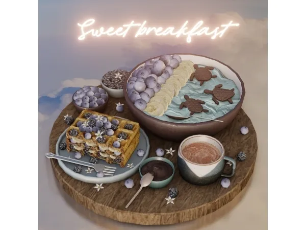 Alpha Sweet breakfast - The Sims 4 Custom Content