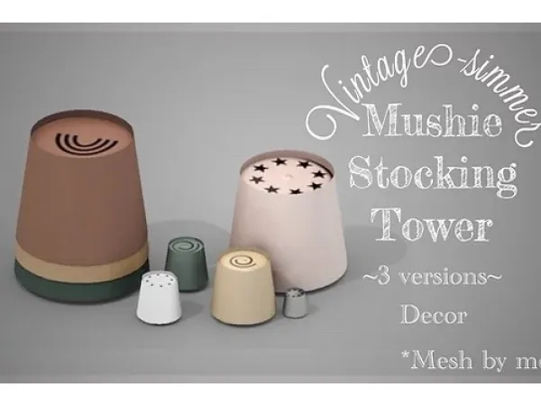 Alpha ˏˋMushie Stocking Towerˎˊ by Vintage Simmer - The Sims 4 Custom Content