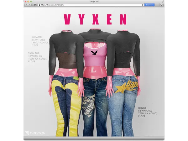Alpha [ vyxen ] the jia set - The Sims 4 Custom Content