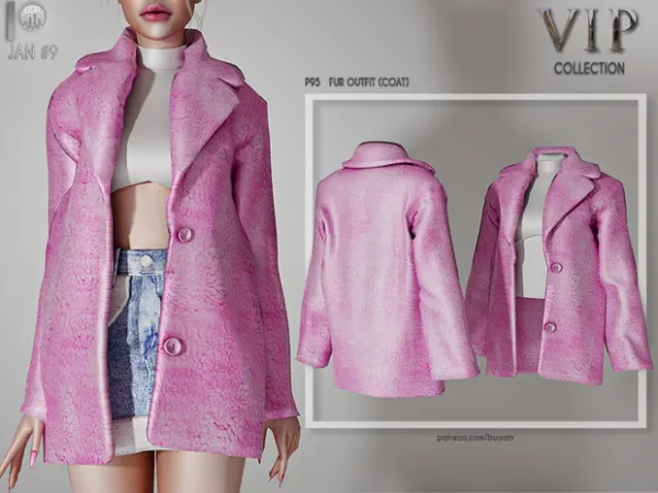 Alpha FUR OUTFIT (COAT) P95 tr by busra - The Sims 4 Custom Content