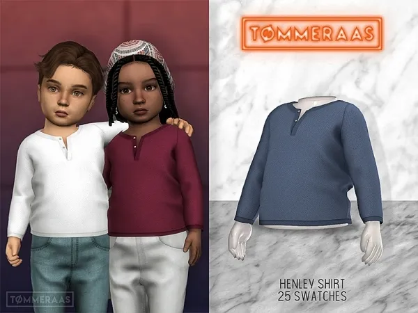 Alpha TØMMERAAS Henley Shirt (29) - The Sims 4 Custom Content