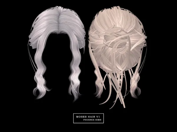 Alpha Moses Hair V1 - The Sims 4 Custom Content