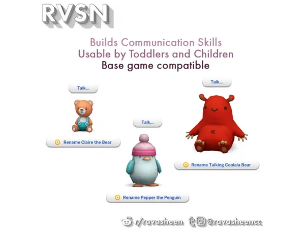 Maxis Match RAVASHEEN TALKING ANIMALS - The Sims 4 Custom Content