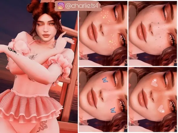 Alpha Kawaii Blushes - The Sims 4 Custom Content