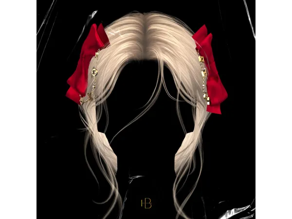 Alpha Hair 38 MERRY (VER1) by MoooD - The Sims 4 Custom Content