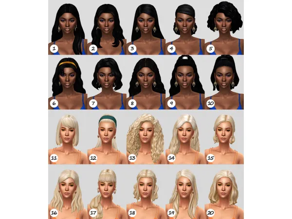Maxis Match Natural hair recolor dump ft Jordan Tawedzwegwa Celeste Heffner maladi777 - The Sims 4 Custom Content