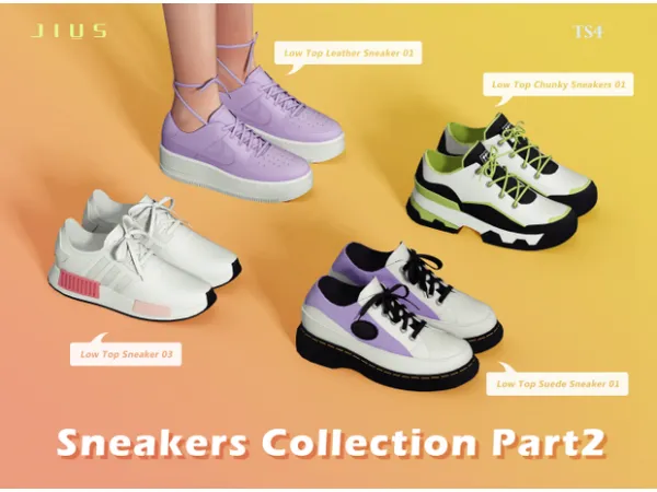 Mix Sneakers Collection Part 2 sims by Jius - The Sims 4 Custom Content