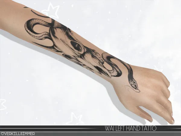 Wai left hand tattoo