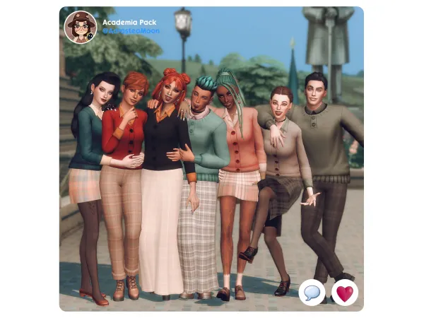 Maxis Match Academia Pack by AdrasteaMoon - The Sims 4 Custom Content