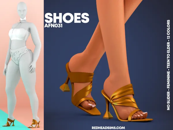 Alpha AF SHOES N031 NO SLIDER - The Sims 4 Custom Content