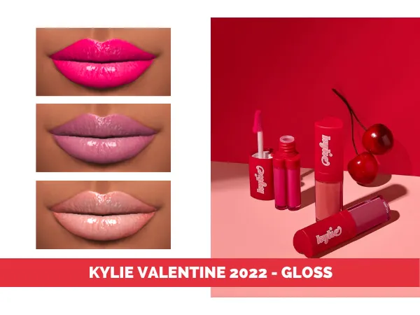 Mix KYLIE VALENTINE 2022 GLOSS - The Sims 4 Custom Content