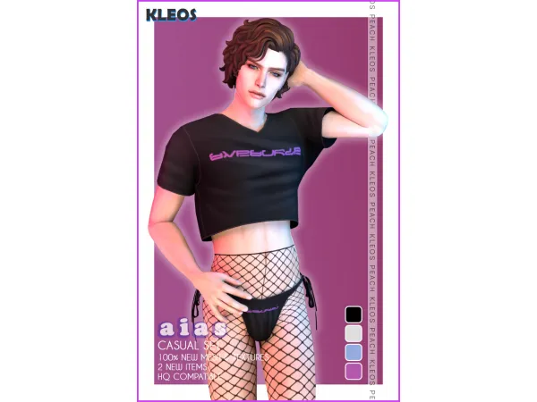 Alpha Aias Casual Male Set - The Sims 4 Custom Content