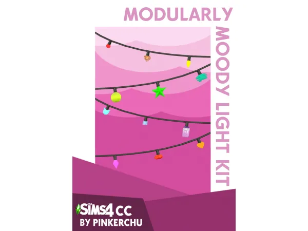 Maxis Match Modularly Moody Light Kit by Pinkerchu - The Sims 4 Custom Content
