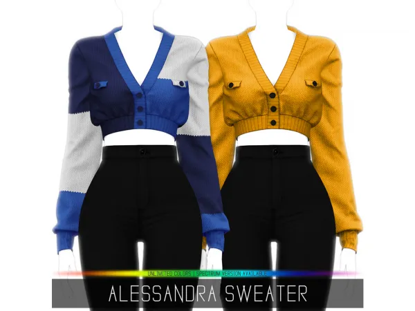 Alpha ALESSANDRA SWEATER - The Sims 4 Custom Content
