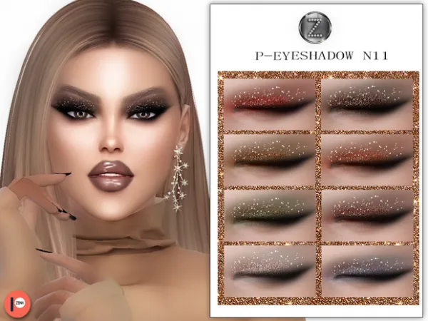 Alpha LOVE Early Access P EYESHADOW N11 JAN8 by ZENX - The Sims 4 Custom Content