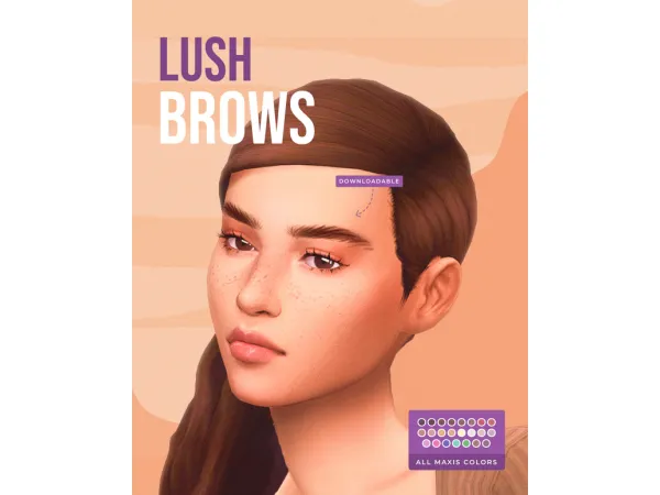 Maxis Match Lush eyebrows by TwistedCat - The Sims 4 Custom Content