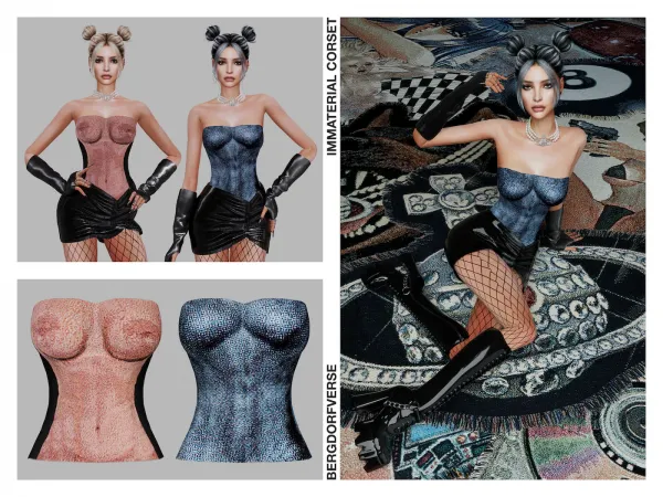 Alpha Immaterial Corset by bergdorfsims - The Sims 4 Custom Content