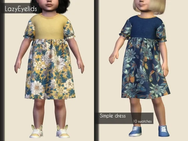 Alpha Simple dress - The Sims 4 Custom Content