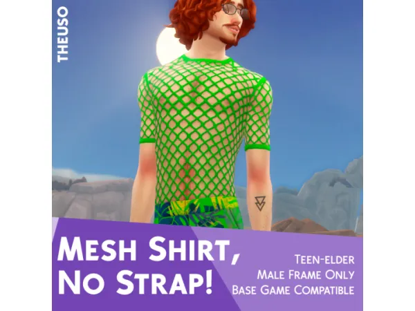 Maxis Match Mesh Shirt No Strap Base Game Compatible - The Sims 4 Custom Content