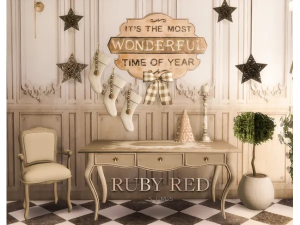 Mix December Christmas Set Part 2 by Ruby Red - The Sims 4 Custom Content