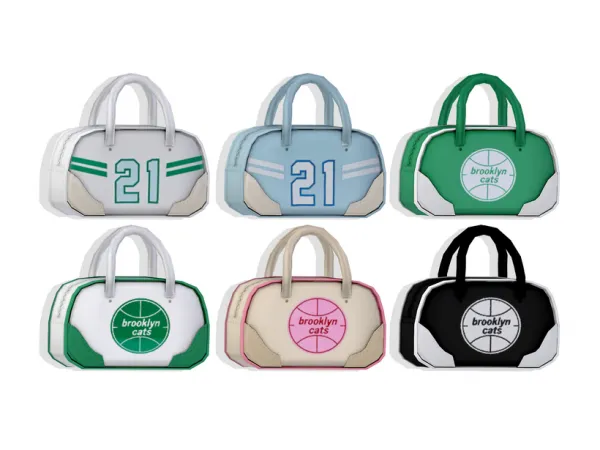 Alpha BED_TS4 FM Basketball logo Boston bag by BED & MUSAE - The Sims 4 custom content