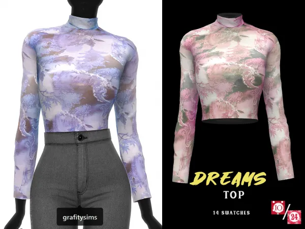 Mix Dreams Top - The Sims 4 Custom Content