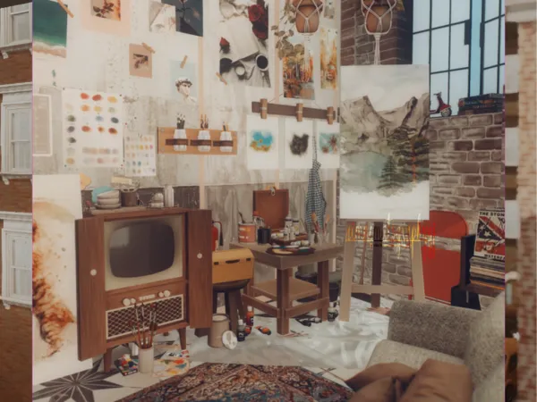 Alpha Artistic Chaos Apartment by SimnematographyGJ - The Sims 4 Custom Content