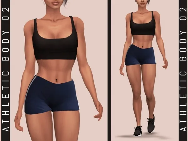Mix Athletic Body Preset 02 - The Sims 4 Custom Content