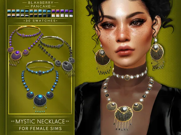 Alpha Blahberry Pancake Mystic Necklace by blahberry-pancake - The Sims 4 Custom Content