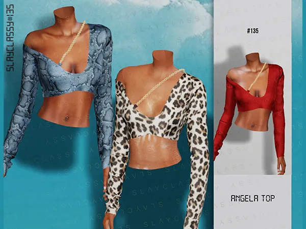 Alpha SC135AngelaTop - The Sims 4 Custom Content