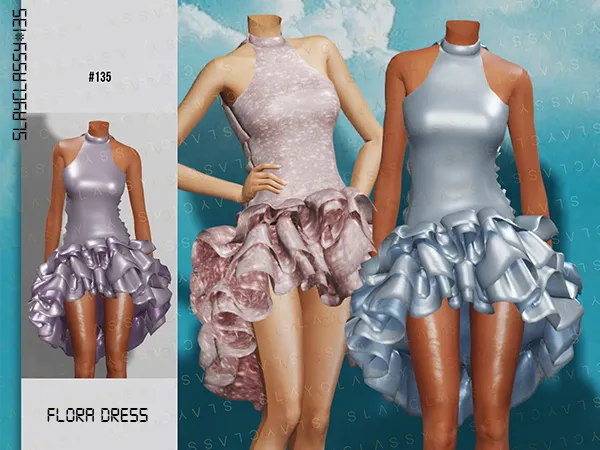 Alpha SC135FloraDress - The Sims 4 Custom Content