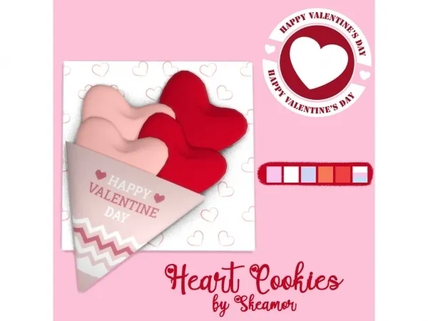 Mix Heart Cookies Valentine - The Sims 4 Custom Content