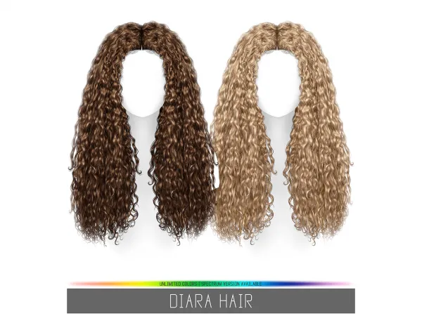 Alpha DIARA HAIR - The Sims 4 Custom Content