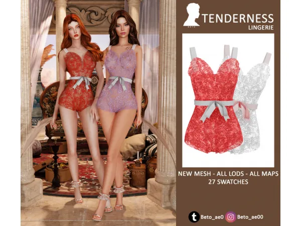 Alpha Tenderness (Lingerie) by Beto - The Sims 4 Custom Content
