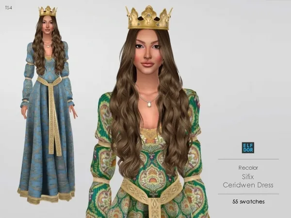 Alpha Sifix Ceridwen Dress RC - The Sims 4 Custom Content