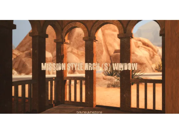Alpha [britneythezone] mission style arch (s) window - The Sims 4 Custom Content