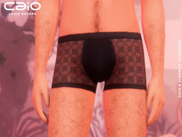 Maxis Match Louis Boxer Caio X Serenity Lovebirds Collection - The Sims 4 Custom Content