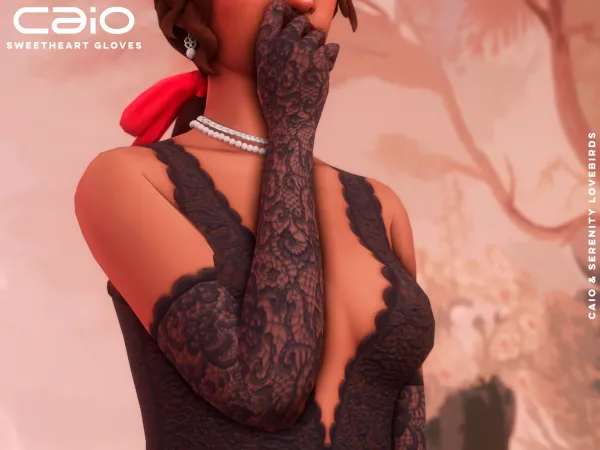 Maxis Match Sweetheart Gloves Caio X Serenity Lovebirds Collection - The Sims 4 Custom Content