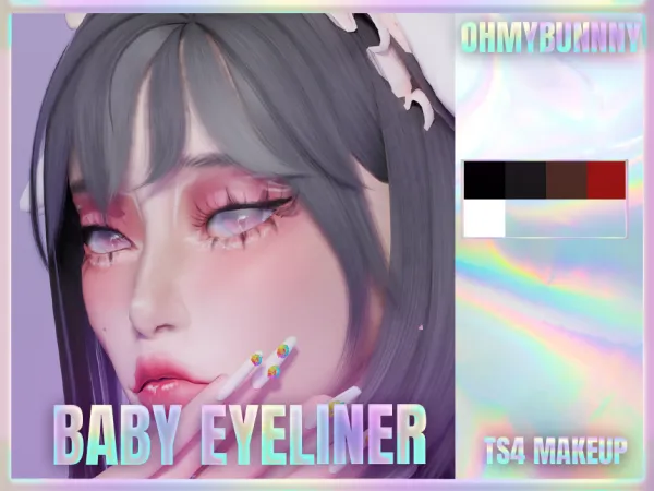 Alpha Baby Eyeliner - The Sims 4 Custom Content