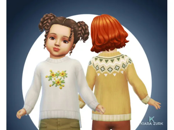 Maxis Match Sweater French for Toddlers - The Sims 4 Custom Content
