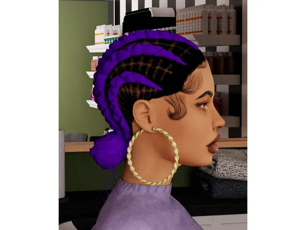 Alpha Braids with Messy Bits - The Sims 4 Custom Content
