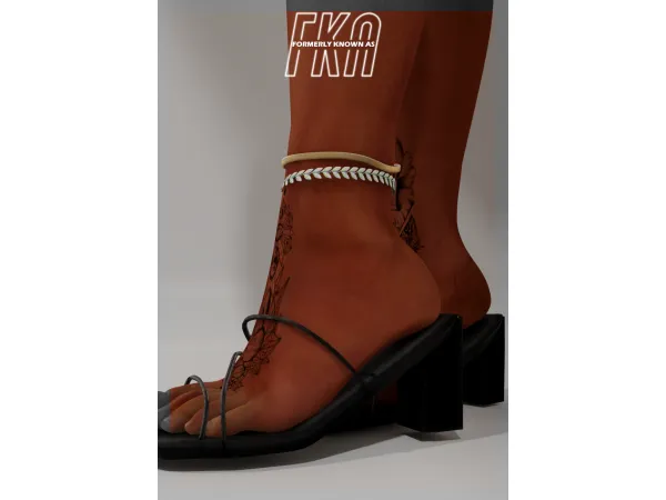 Alpha Leaf Anklet by FKA - The Sims 4 Custom Content