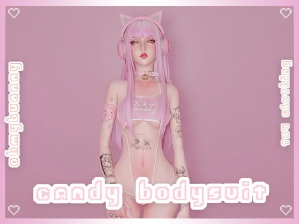 Alpha Candy Bodysuit nsfw - The Sims 4 Custom Content