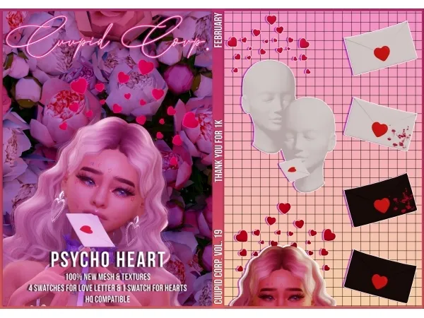 Mix cuupid corp psycho heart - The Sims 4 Custom Content