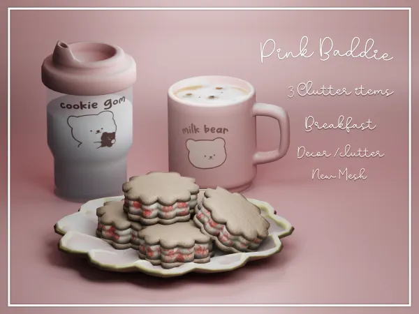Alpha Breakfest little set - The Sims 4 Custom Content