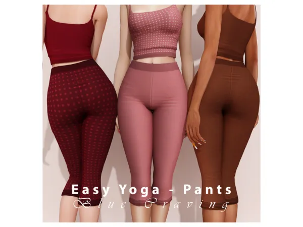 Alpha Blue Craving Easy Yoga Pants - The Sims 4 Custom Content