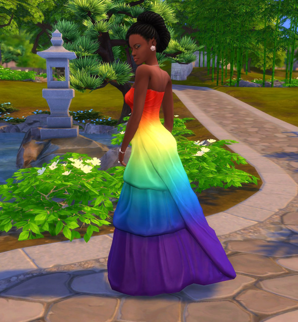 Maxis Match A simple Pride wedding dress recolor by simsfinds - The Sims 4 Custom Content