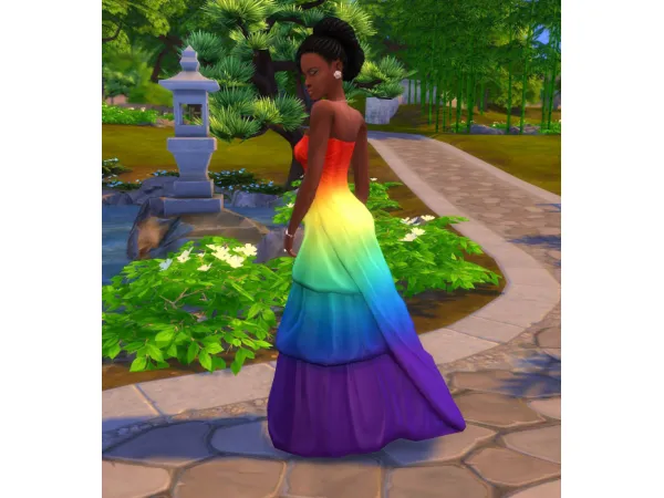 Maxis Match A simple Pride wedding dress recolor - The Sims 4 Custom Content