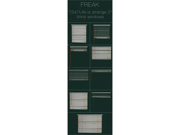 Alpha Freak [Life is strange 2] blind windows - The Sims 4 Custom Content