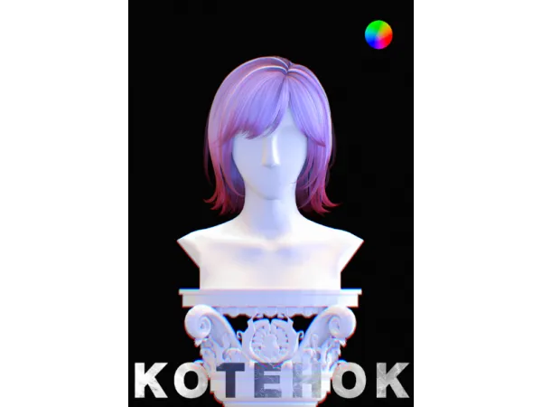 Alpha Bury a Friend Hair by kotehoksims - The Sims 4 Custom Content